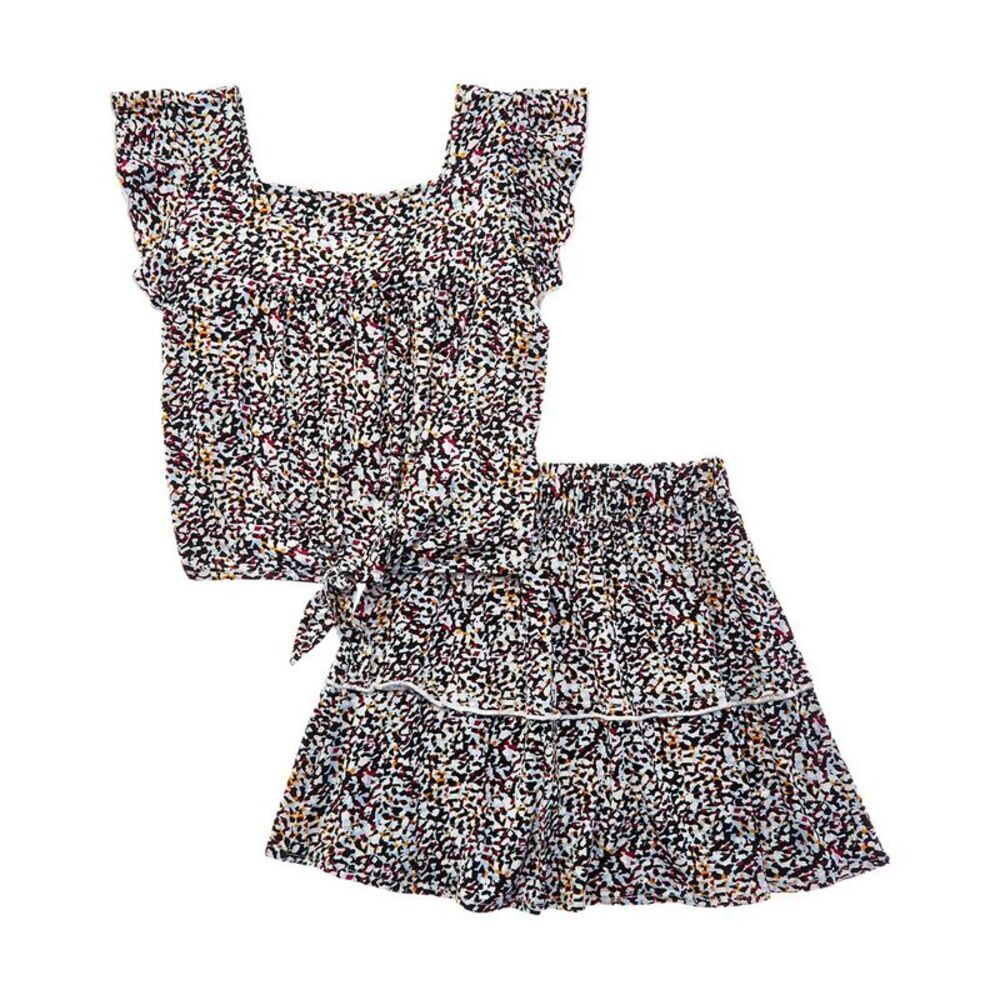 Marion Girls  2Pc Top & Skirt Set, Multi